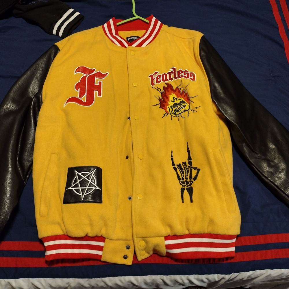 Fearless Yellow and Black Varsity Jacket